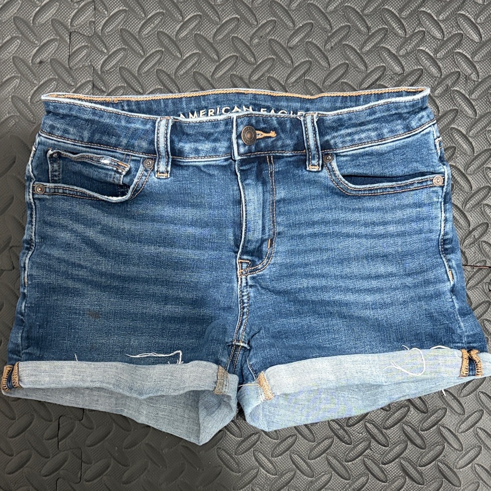 American Eagle Outfitters Women's Dark Blue Jean Shorts
